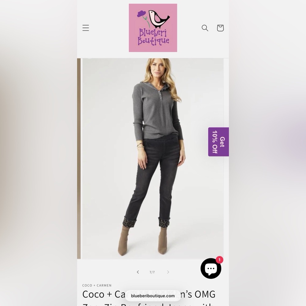 Coco + Carmen Black Studded Ankle Jeans